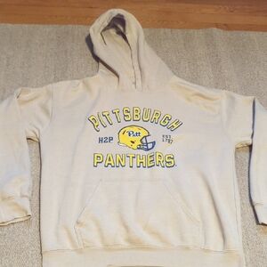 Mens Teeluv Pittsburgh Panthers Football Sweatshirt Size Large Tan